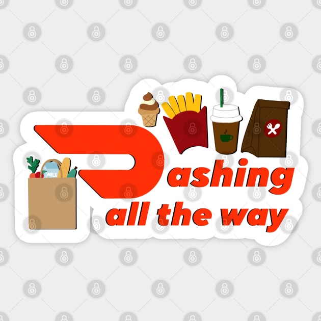 Dashing all the way Sticker by meggbugs